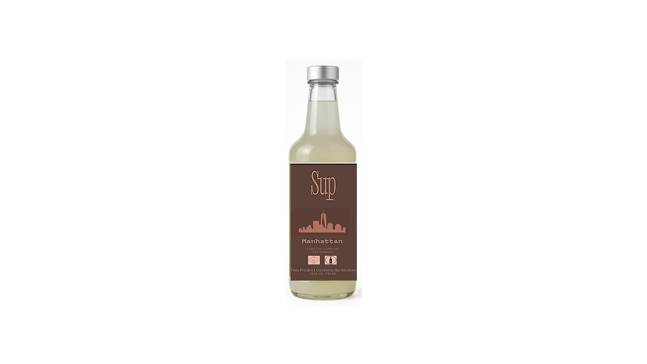 Sup Manhattan THC + CBD Mocktail bottle